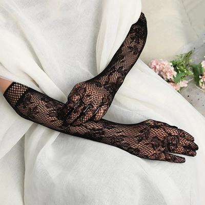Neue Mode Etikette Handschuhe Lange Netzhandschuhe Netze Glatte Mode Mehr Stil