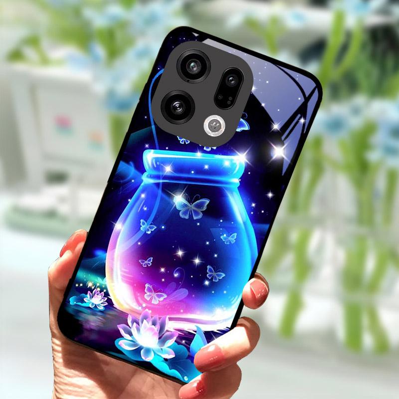 Case For OPPO Find X9 X9Pro X8 Pro X8S X8 Ultra Hard Cover Tempered Glass Protective Shell For OPPO FindX9 FindX8 Phone Bags