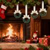 Christmas Wreath Outdoor 4-Piece Hanger Decorations Christmas Red Berry Bow Tree Decorations For Indoor Outdoor Home Kitchen