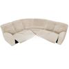 Velvet Lshaped Seven Piece Sofa Cover Set With Stretch Material For Corner Sectionals