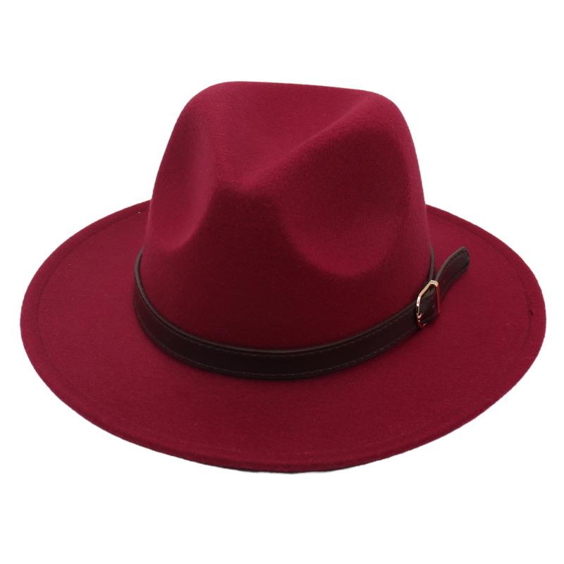 Cappello a Cilindro per Bambini Fibbia per Cintura Cappello in Feltro da Sfilata Cappello di Lana da Esterno Genitore-Figlio Cappello Jazz Uomini e Donne