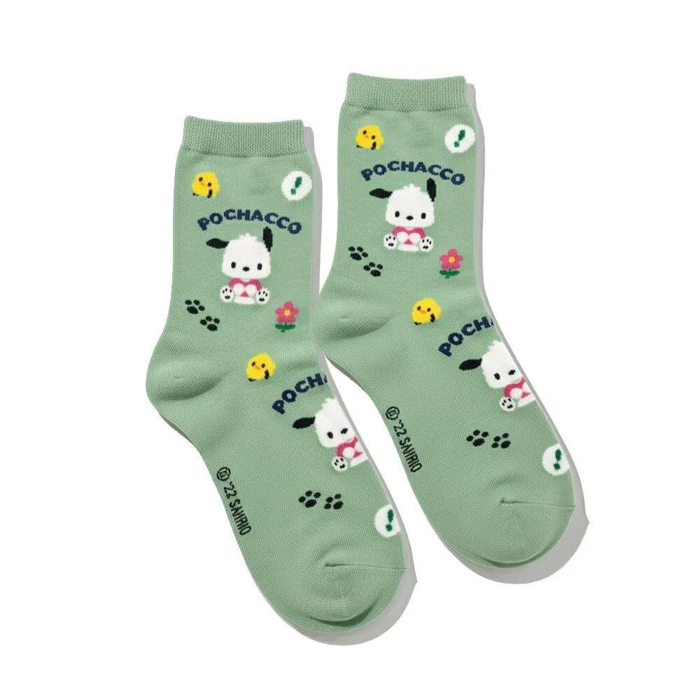 Domestic Authentic Sanrio Character Socks (Colored Pochacco) Cute Socks Hello Kitty Socks Pochacco Socks