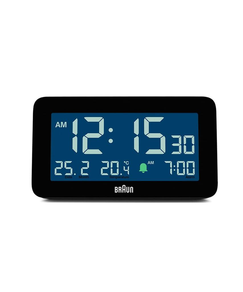 Imported Digital Alarm Table Clock Black BC10B [Regular Product] BRAUN/Brown