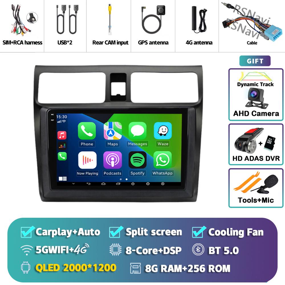 Android 15 Carplay Auto 2K Screen Car Radio Multimedia Player For Suzuki Swift 2003 - 2010 Autoradio GPS Stereo 2din Head Unit