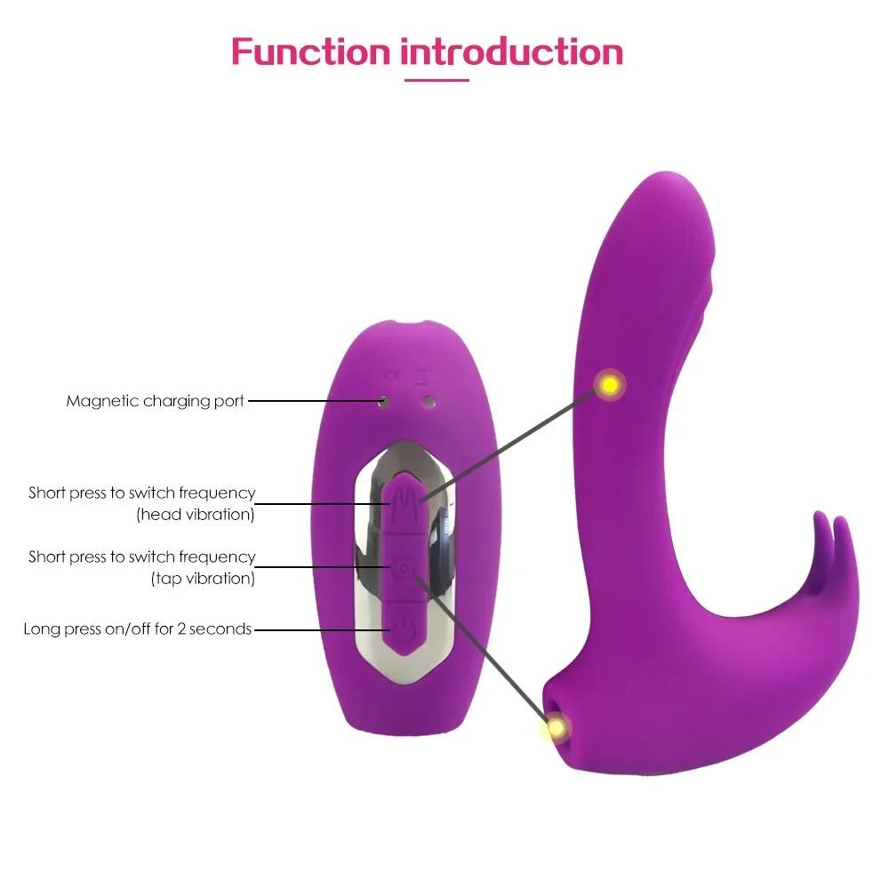 Charging G-Spot Vibrator Hammer Sucking Masturbation Vibration AV Stick Female Vagina Clitoris Stimulator Dildo Orgasm Sex Toys