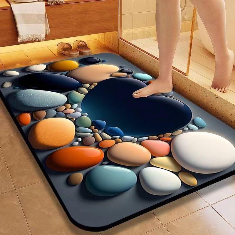 Wasserabsorbierende Badezimmer-Fußmatten Toilette wasserabsorbierend schnelltrocknend Fußmatten Toilette Haushaltsteppich Eingangsmatte