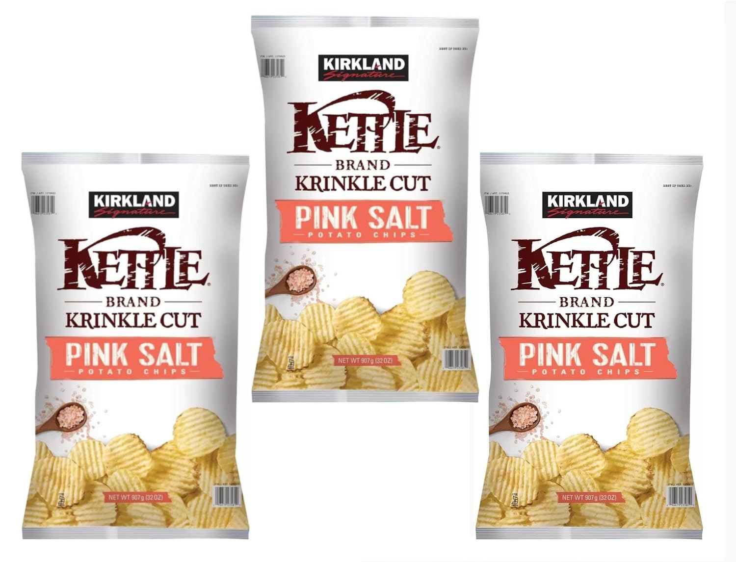 

[Set of 3 bags] Kirkland Signature Kettle Himalayan Salt Potato Chips 907g x 3