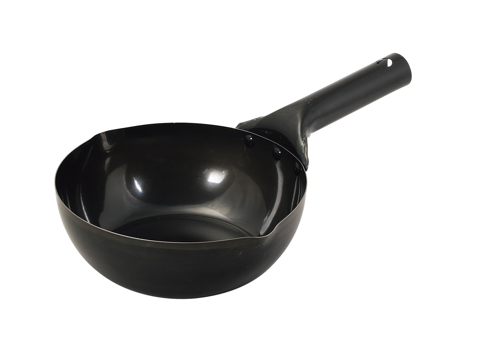 

Pearl Metal, Made in Japan, Tsubame-Sanjo Iron Stir-Fry Pan, 20cm, Induction Compatible, Extra Deep, Iron Flame Technique, Black, HC-1024