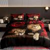 Thickened Polished Skin-Friendly Lion Digital Printing 3D Three-Piece Quilt Cover