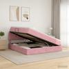 Storage Bed with Headboard Pink 160 X 200 Cm Velvet