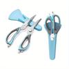 Multifunctional Kitchen Scissors with Magnetic Holder - Detachable Stainless Steel Food Scissors, Ergonomic Handles