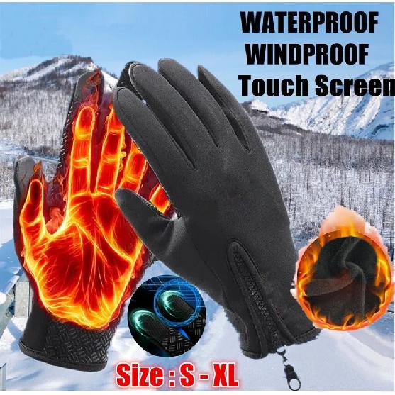 Outdoor Winter Gloves Men Women Touchscreen Warm For Cycling Driving Motorcycle Cold Gloves Windproof Non Slip Gloves S-XL S