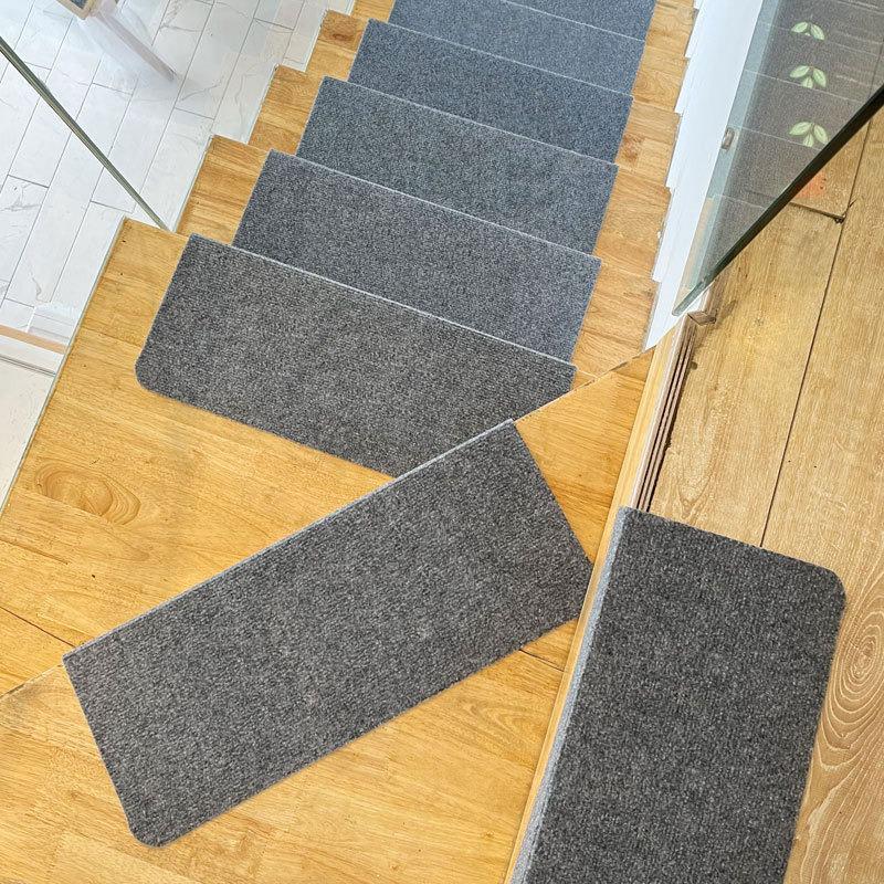 Luminous Self-Adhesive Stair Tread Mats - Splicable, Glue-Free, Solid Wood Protection Carpets