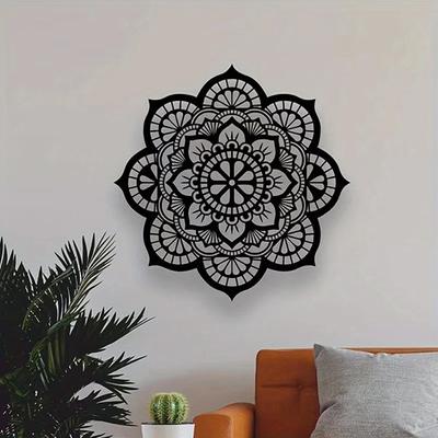 Stunning 1pc Handcrafted Metal Mandala Flower Wall Decor! For Home, Halloween, and Goth Room Decoration. Wall Decor Metal Wall.