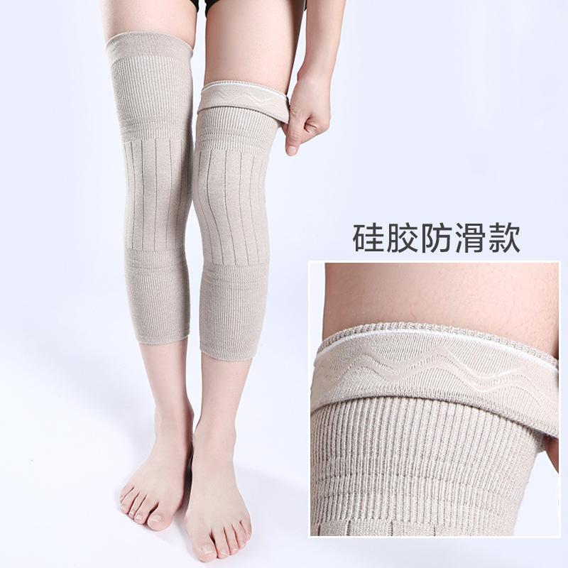 2PCS Winter Warm Wool Cashmere Leg Warmers Sleeves Thick Fleece Lined Knee Pads Brace Support Guard Protector Long Thermal Wraps