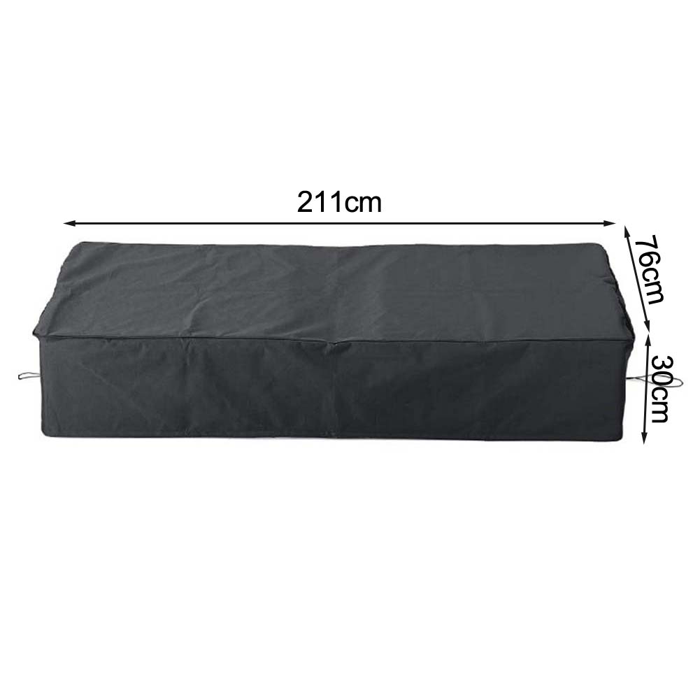 

Rainproof Cover Outdoor Recliner Cover Weather Resistant Easy To Maintain Easy To Use 420D Oxford Cloth Cover Sunproof Cover чорний