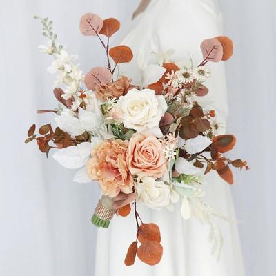 Artifical Flowers Cascade Wedding Bride Bouquets Handmade Bouquets Wedding Ceremony, Anniversary, Wedding Gifts and Home Decorations