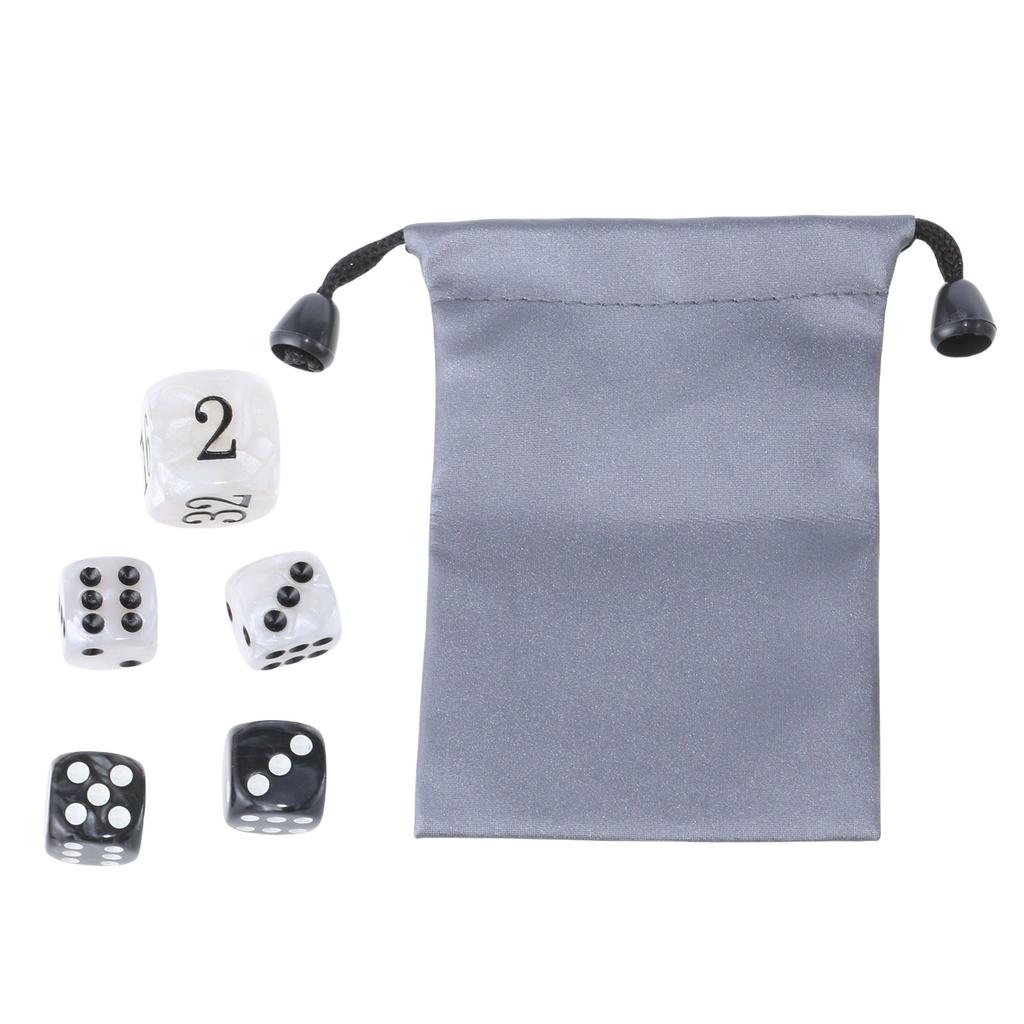 Classical Pearl Dices Set for Backgammon Acrylic Gaming Accessories Elegant Pearlized Dices Set for Game Enthusiasts