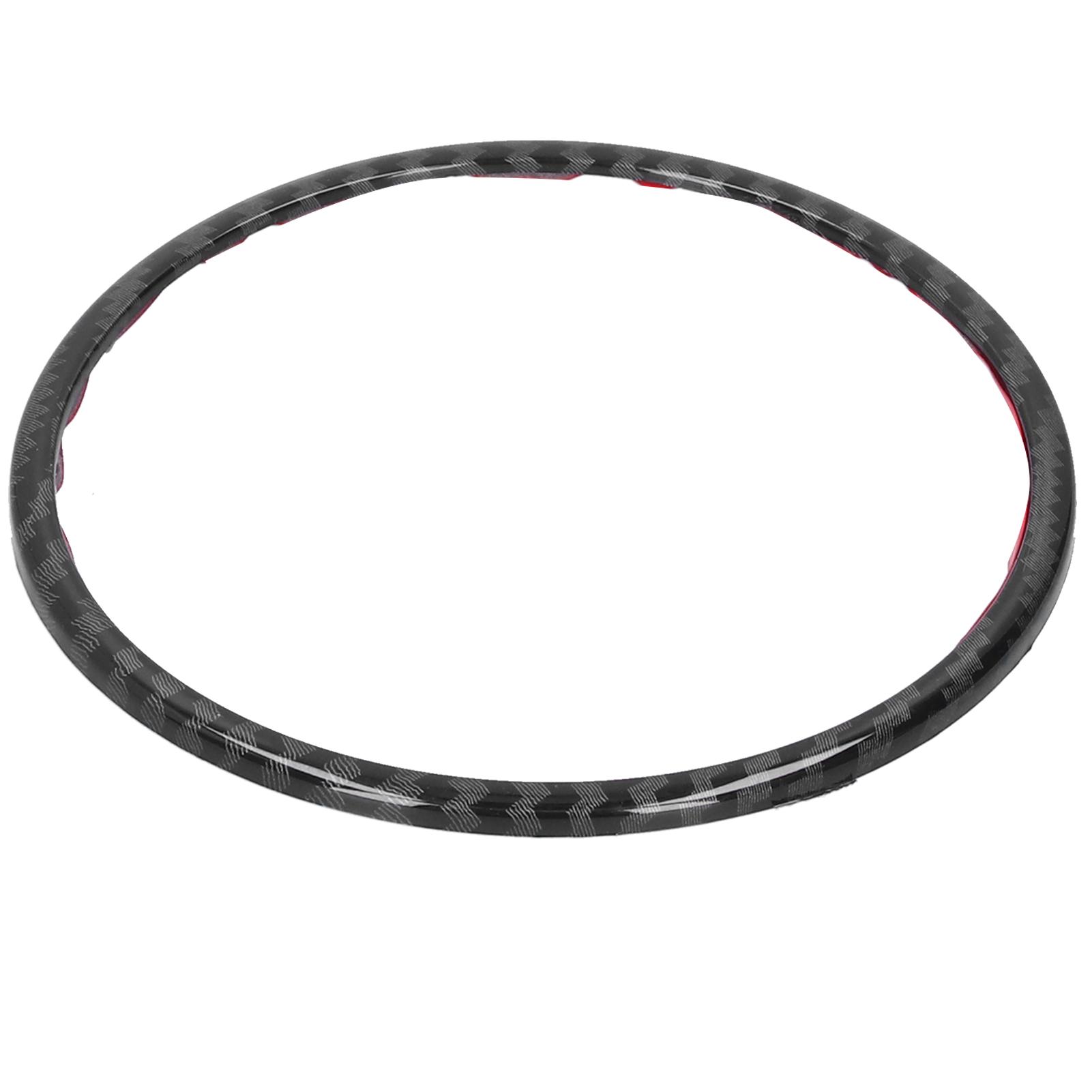 

Steering Wheel Panel Cover Trim Sequins Circle Sticker Ring Fit for Mazda 3 Axela 2020Carbon Fiber Style Glossy Black