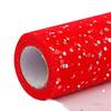 1 Roll Glitter Trimming Tulle Roll No Odor Net Yarn Wreath Decorations Sheer Ribbon for Indoor