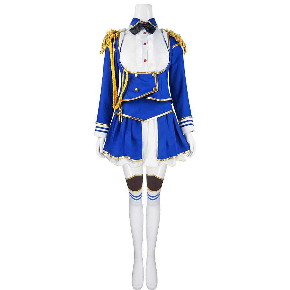 Anime Game Umamusume: Pretty Derby Daiwa Scarlet Cosplay Costume Wig Combat Uniform Skirt Woman Halloween Carnival Party Suit