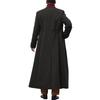 Men's British Solid Color Long Coat Fashionable Warm Woolen Overcoat