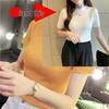 Women's Slim Fit Round Neck Short Sleeve Summer Knit T-Shirt - Solid Color