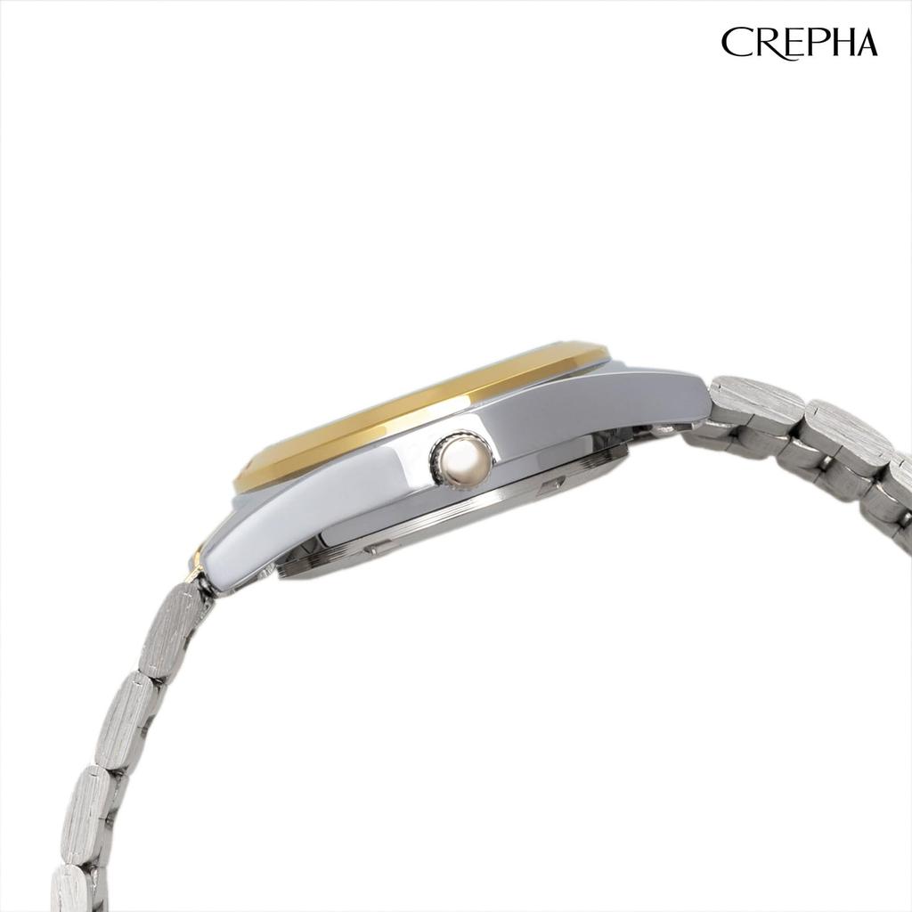 CREPHA Analog 10 ATM Water Simple Easy to Metal 14mm Band Suitable for High School and Junior High School White (Klepha) Women's Watch, Resistant,