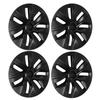 4pcs 19in Wheel Hub Cap Matte Black Sporty Design Replacement for Tesla Model Y 2020?2022