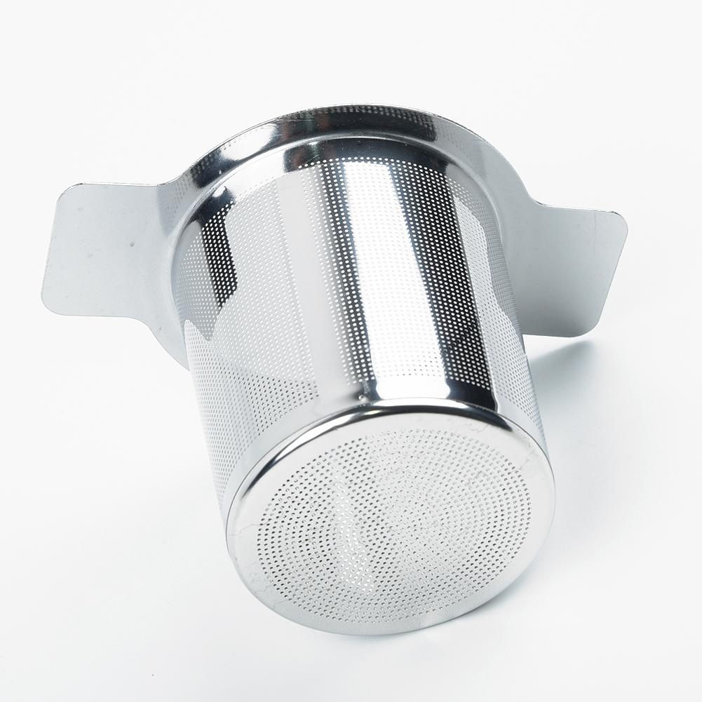 Strainer Dual-Ear Mesh Tea Coffee Infuser Fine Stainless Steel Filters 60x54mm