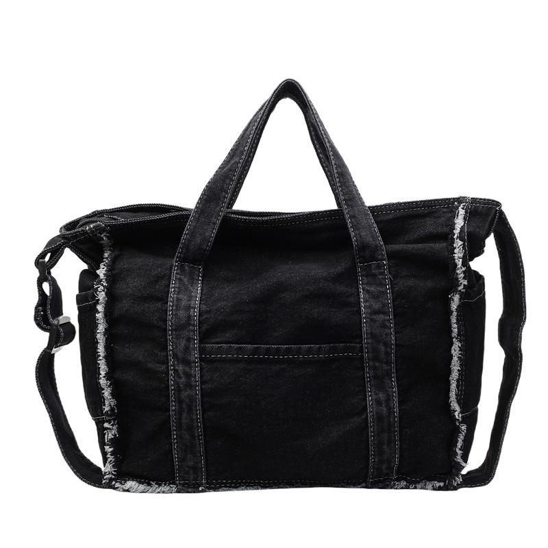 Retro Denim Bag Women's 2025 New Trendy Fashion Casual Tote Bag Large Capacity Shoulder Messenger Bag