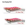 Fishing Lure Set: Luminous Squid Hooks & Wooden Shrimp Bait (3.0#-3.5#)