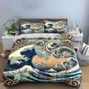 Ocean Wave Art Decor Set Soft Comfortable Duvet Cover Bedding Set Included 1*Duvet Cover & 2*Pillowcases, Gift