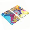 Set of Two Glass Cutting Boards Abstraction Elements 2X30X52 Cm