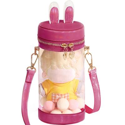 Itaba Showcase Umhängetasche Event 15cm Kuscheltier Hasenohren 2WAY Ausgehen Transparente Tasche Mini-Tasche Zylindrische Rückseite mit Deckel 20cm [YUYAKESHI]