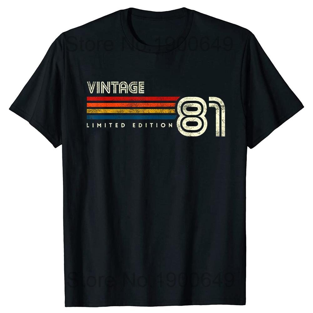 Funny Made In 1981 Limited Edition Classic T Shirts Summer Graphic Cotton Streetwear Short Sleeve Birthday Gifts Tshirt Men
