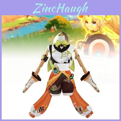 Uroczy Kostium Cosplay Kazhiny Do Odgrywania Roli Postaci Z Gry Genshin Impact Wykonany z Miękkiej Tkaniny Poliestrowej Dostępny w Wielu Rozmiarach