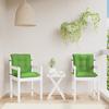 Low Back Chair Cushions Set of 2 Melange Green 100 X 50 X 7 Cm Fabric