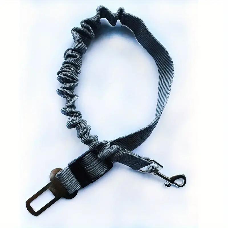 Reflective Dog Seat Belt - Adjustable And Durable Nylon Harness With Bungee Fabric Belt For Safe And Secure Car Travel