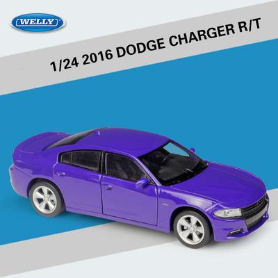 1/24 Scale Welly 2016 Dodge Charger R/T Alloy Car Model Diecasts Metal Toy Vehicles Car Model High Simulation Collection Childrens Gifts