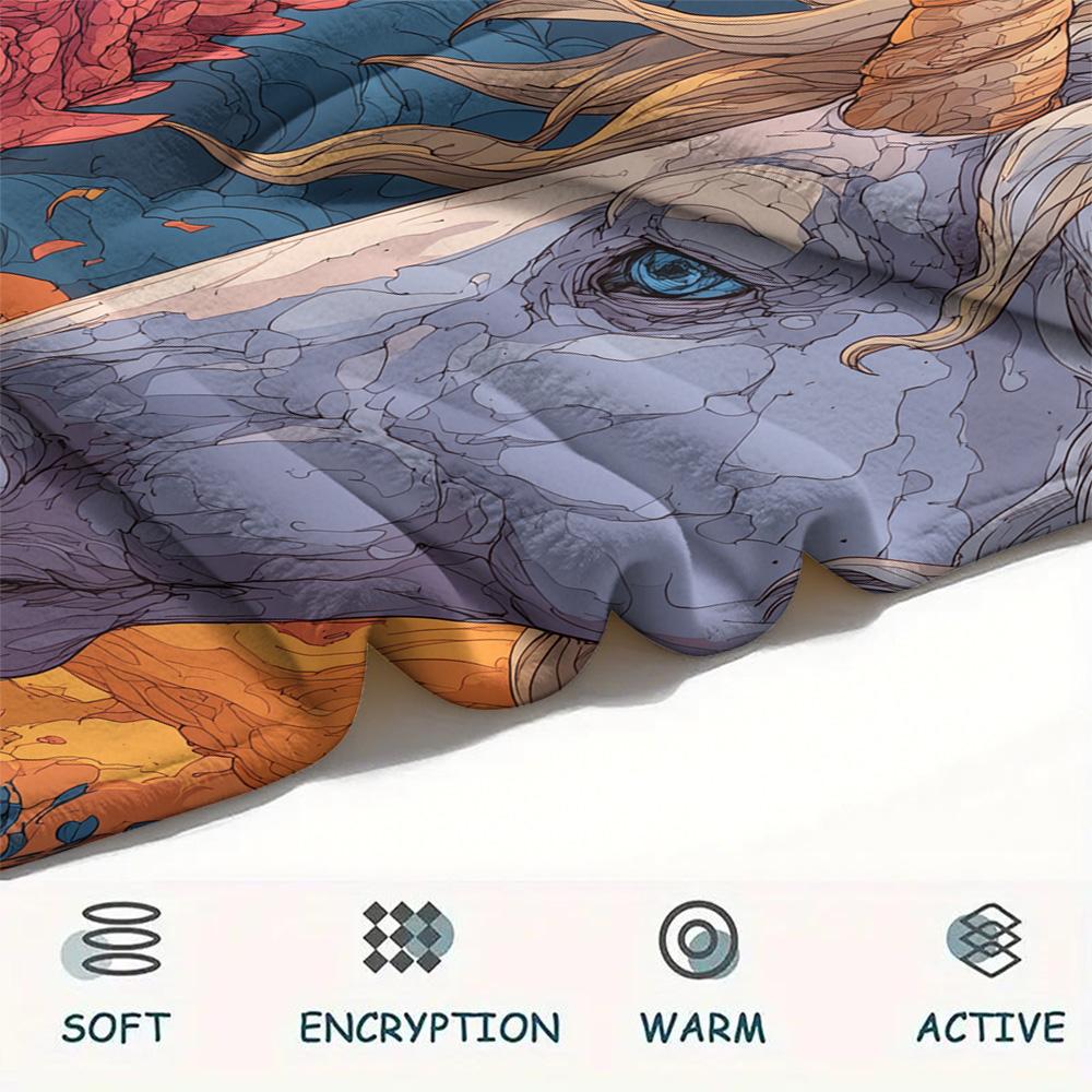 Dragons  Print Flannel Blanket, High quality Comfortable for All Seasons, Home Decor, Warmth and Comfort