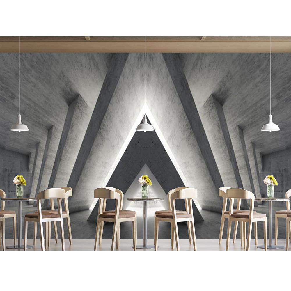 Retro Nostalgic Wall Mural Geometric Abstract Art Gray 3d Wallpaper Living Room Bedroom Mural Home Decoration