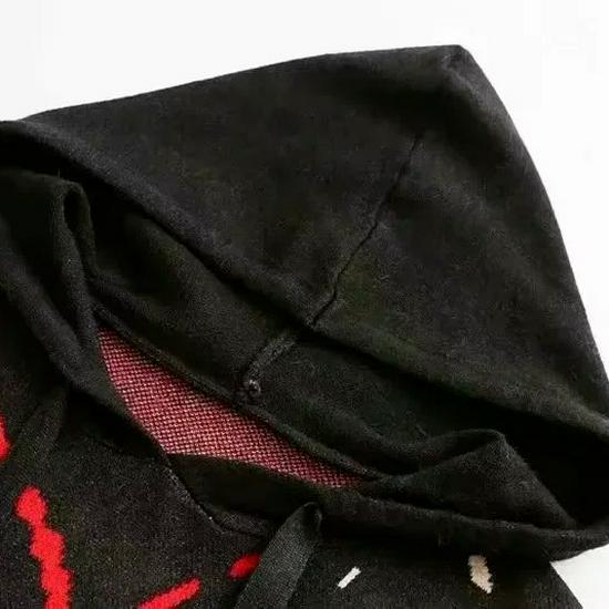 Autumn 2025 Women's European & American Style Hooded Core-Spun Yarn Pullover Sweater