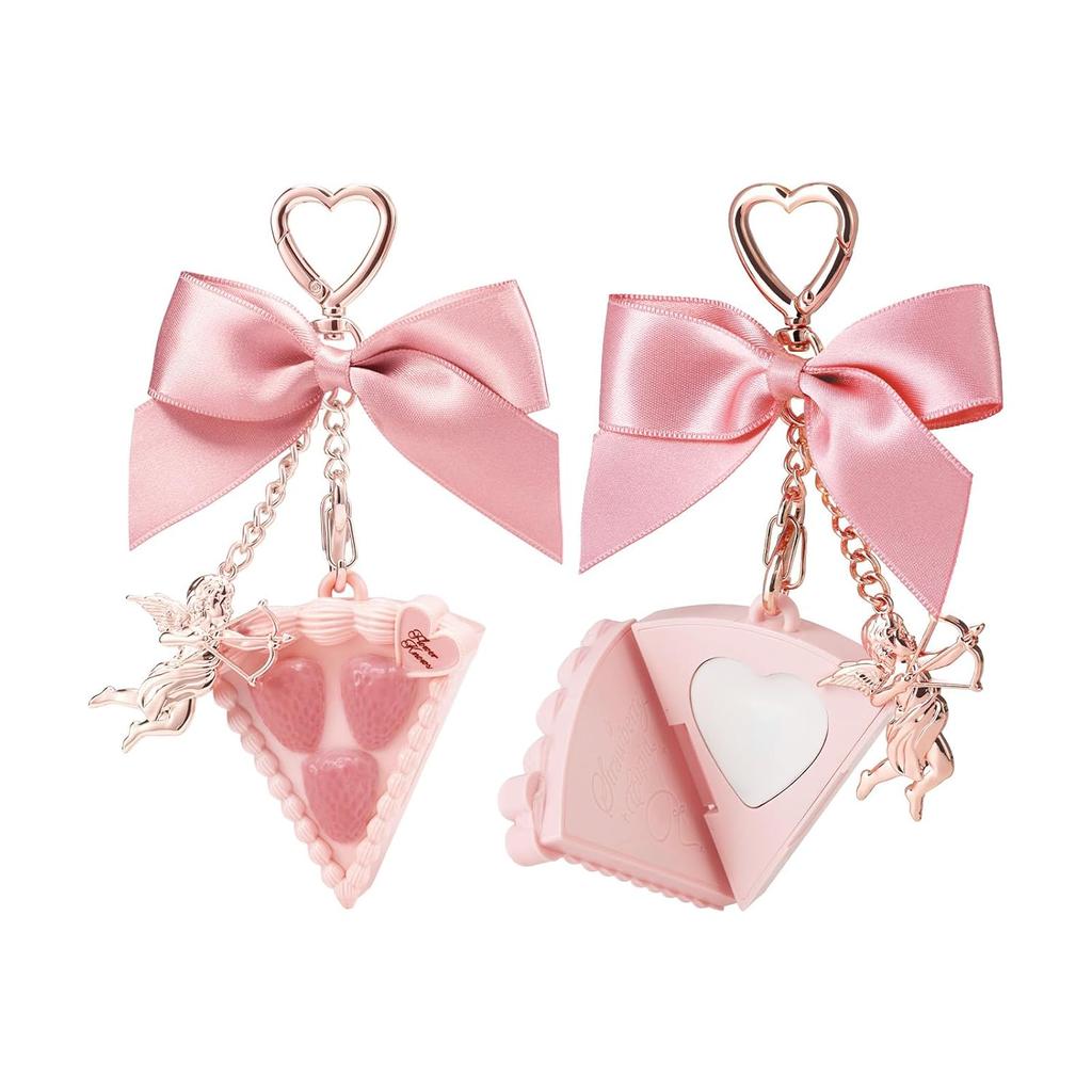Flower Knows Strawberry Cupid Solid Perfume,Cake Bag Charms,Portable Travel Perfumes,Long Lasting Fragrances,Girls&Bow Lovers Gift,0.11oz