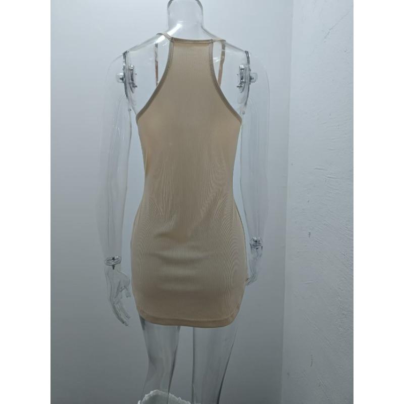 Damen Neckholder Wickel Sexy Hottie Kleider