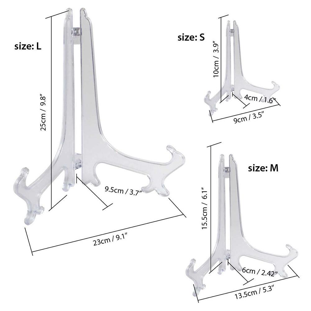 New Practical Tray Rack Display Stand Transparent Plate Holder Display Stand Easel Decorative Ornament Pedestal