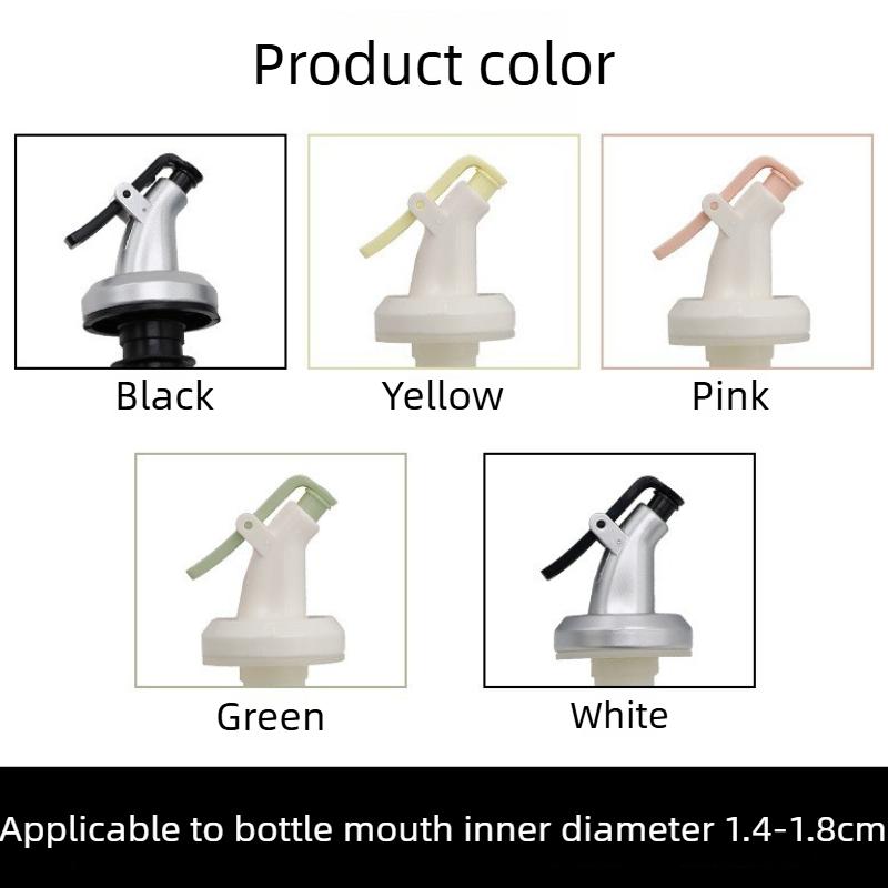 

Leak Proof Plastic Oil Bottle Cap Spout Funnel for Kitchen Vinegar Soy Sauce Seal Cover Color [random delivery]