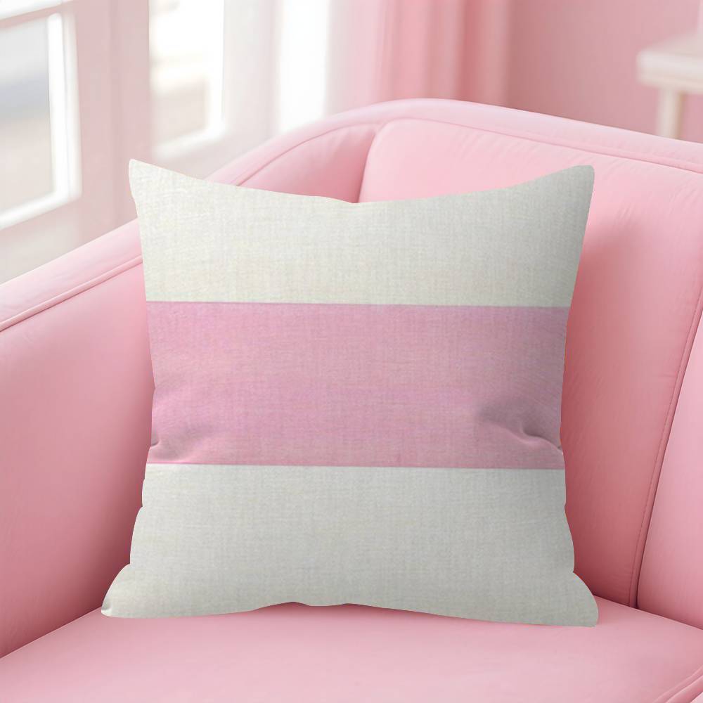 ART Pink Stripes Ins  Pillow Anime Pillow Sofa Bed Head Pillow Cover Cushion Cover Fashion