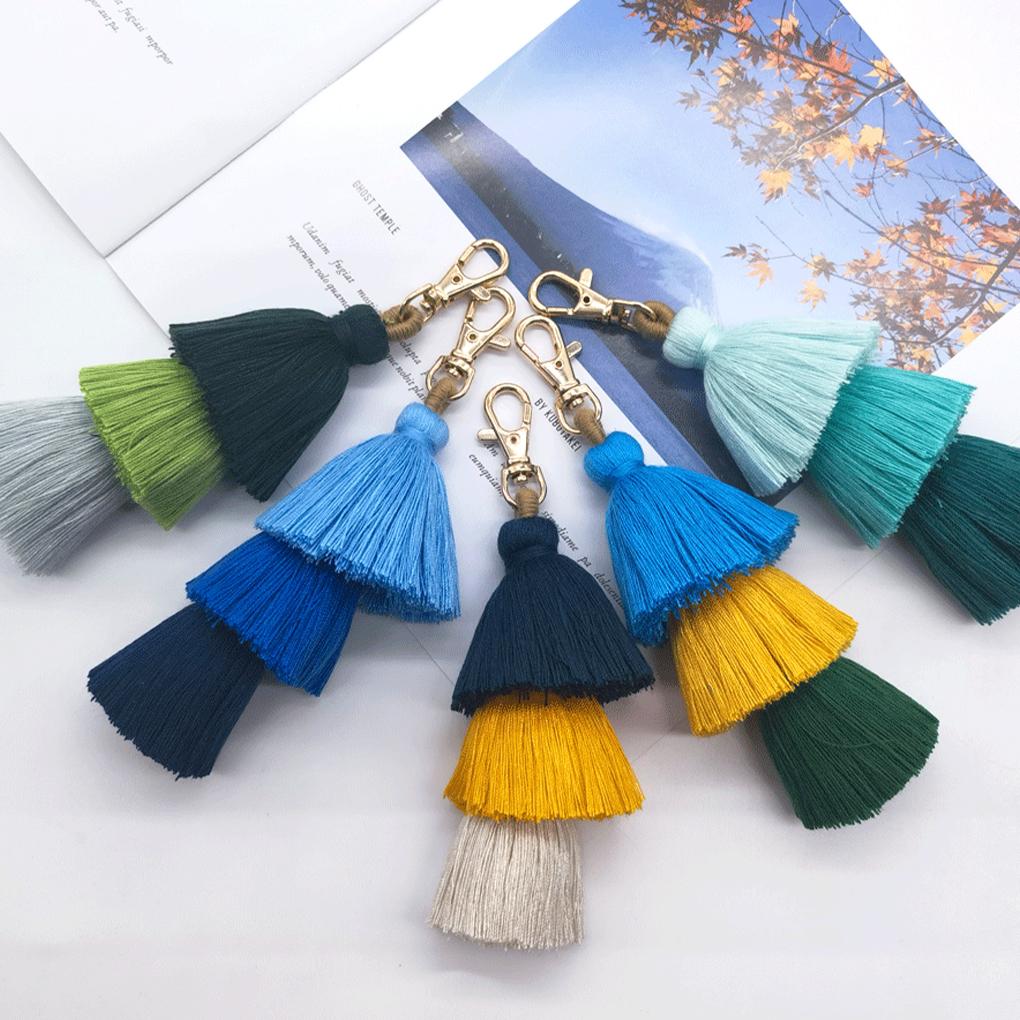 Vintage Töne Pompon Quaste Anhänger Weich und Bequem DIY Zubehör Baumwollquastenanhänger