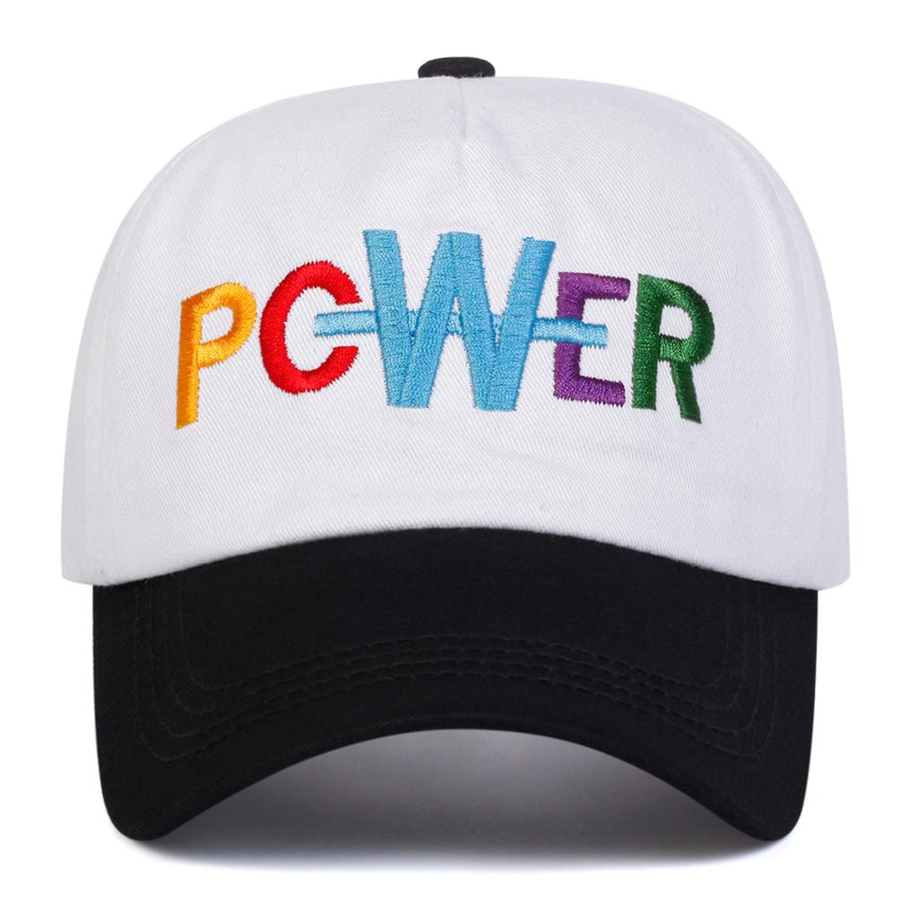 Unisex PCWER Letter Embroidery Baseball Caps Spring Autumn Outdoor Adjustable Casual Hats Dad Hat Sunscreen Hat